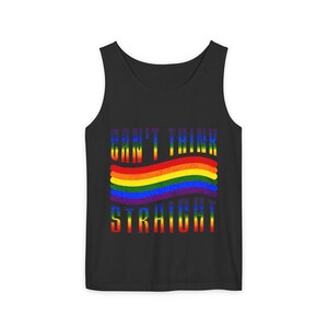 Tanktop Bold Pride - Unisex, kledingstuk geverfd, LGBT Gay Lesbian LGBTQ, Rainbow Pride, Queer Pride-shirt