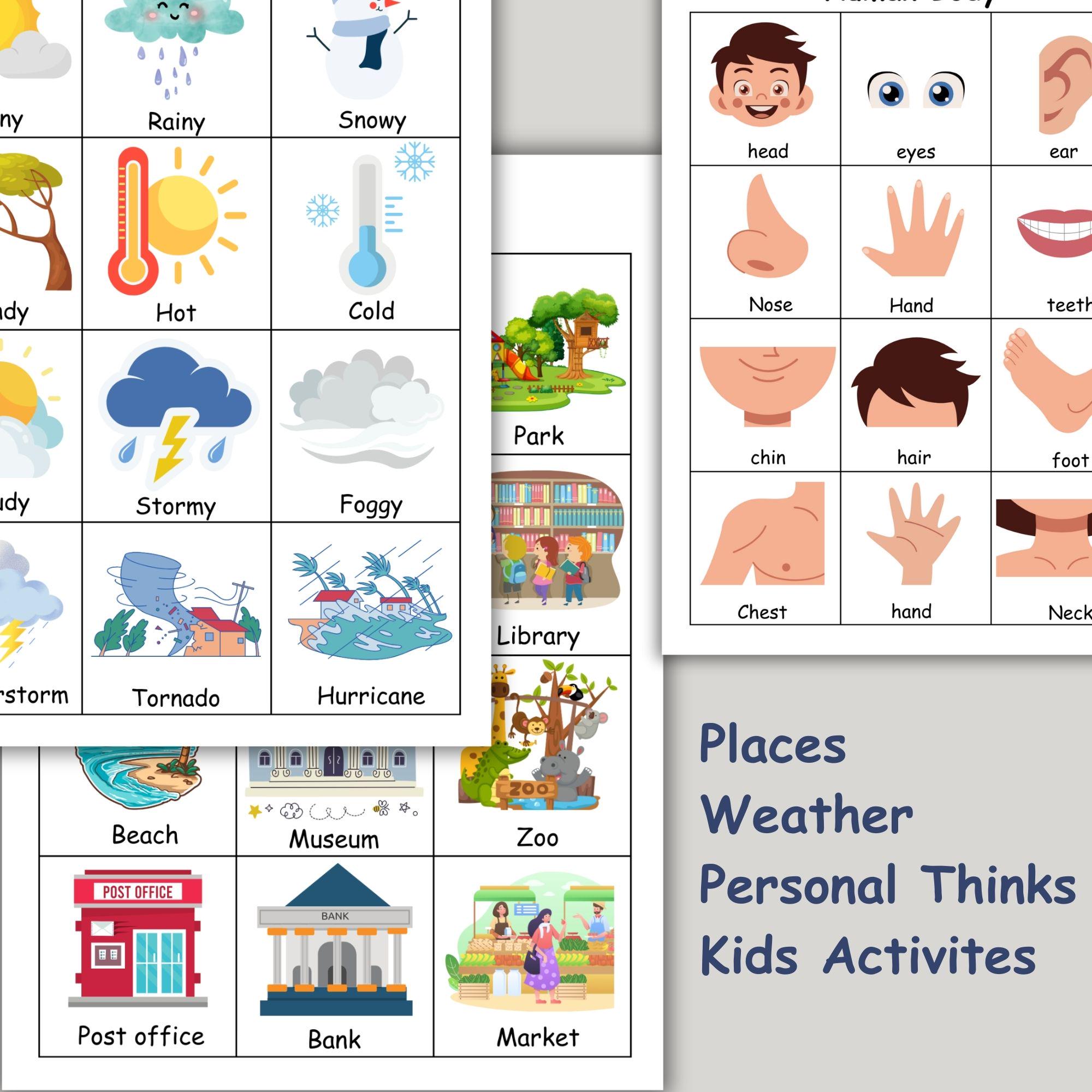Non Verbal Communication Visual Board Flash Cards, Special Needs ...