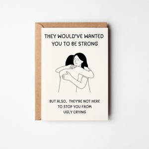 Carte de condoléances drôle | de sympathie d'humour noir | Carte de soutien en cas de deuil | Cadeau de deuil sarcastique