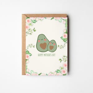 Jolie carte de voeux pour la fête des mères - carte de fête des mères avocat - cadeau pour maman