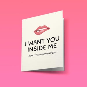 Carte d'anniversaire drôle NSFW pour mari ou petit ami//Téléchargement numérique | Cadeau coquin