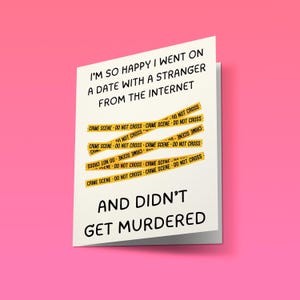 Grappige online datingkaart voor hem of haar // Digitale download | Datumkaart voor internetvreemdeling