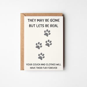 Tarjeta de condolencias por la pérdida de un perro / Tarjeta conmemorativa divertida para mascotas / Regalo de apoyo para el duelo / Tarjeta de condolencias para amantes de los perros