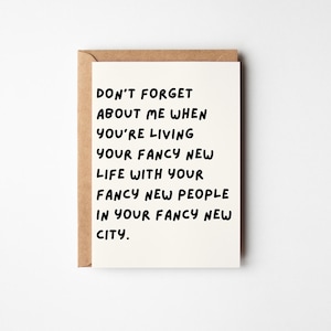 Carte de déménagement amusante, cadeau d'adieu pour l'amitié longue distance pour le meilleur ami Carte Snarky Miss You