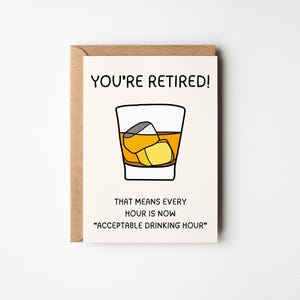 Carte de retraite drôle | Félicitations à l'occasion de votre retraite | Cadeau d'adieu au travail | Carte de célébration de la retraite