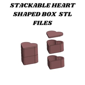 Stackable Heart-Shaped Box | 3D Printable STL File