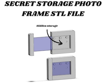 Secret Storage Photo Frame | 3D Printable STL File
