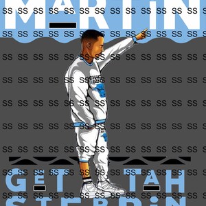 Martin In Blue PNG |Sublimation Design | Instant Download | Digital File