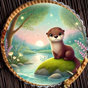 Cake topper &quot;TREND-ANIMALS 1&quot; – Edible cake decoration, cake topper, approx. Ø 20 cm, fondant image