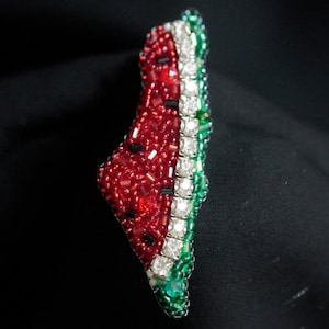 Palästina Flagge Brosche, Palästina Schmetterling Anstecknadel Perlenbrosche palästinensische Muslime spezielle