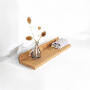 Handmade Oak Floating Shelves – Rustic Wood Wall Shelf for Kitchen, Bedroom, or Living Room | Minimalist Home Decor&quot;