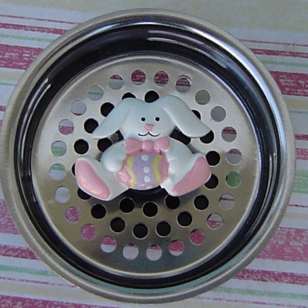 Easter Bunny Rabbit Stainless Steel Kitchen Sink Strainer Drain Plug.. Check out our Sink Full Of THEMES.