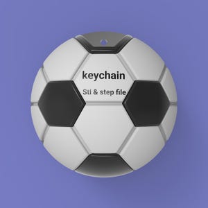 3D Printable Football Keychain STL File: Sports Keyring (Digital Download)