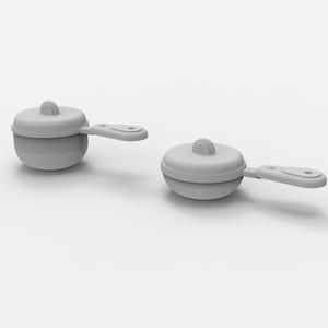 1:12 Dollhouse Cooking Pot STL File | 3D Printable Miniature Kitchen Appliances