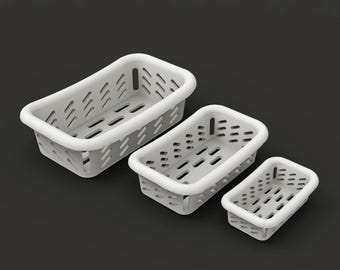 STL File: 1/12 Scale Basket STL For Dollhouse Miniature | 3D Printing