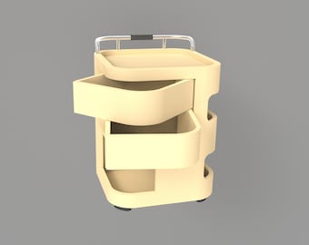 Dollhouse STL File: Modern Side Table - Miniature 3D Print Furniture - Digital Download
