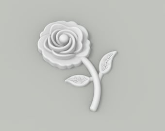Arquivo STL de flor para casa de bonecas em escala 1:12 | Rosa em miniatura para impressão 3D | Decoração para casa de bonecas