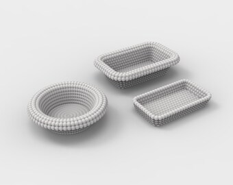 1:12 Dollhouse Baskets STL File | 3D Printable Miniature Basket Set