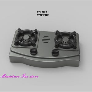 Miniature Gas Stove STL File: Dollhouse 3D Print File