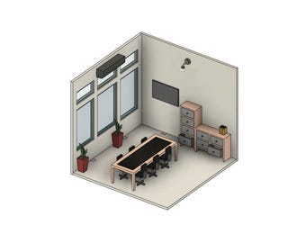 Caja de habitación para casa de muñecas (archivo STL) / Miniatura imprimible en 3D / Accesorios a escala 1:12