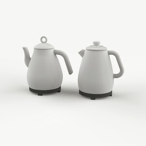 Bollitore per casa delle bambole - File STL: Set in miniatura per stampa 3D (Download digitale)