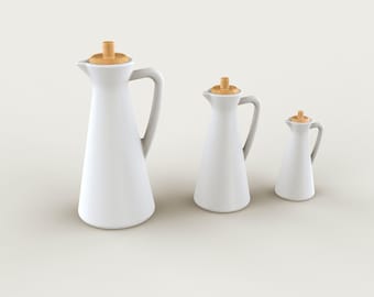 Dollhouse Oil Jug STL File | Miniature Pitcher 3D Print | 1:12 Scale Dollhouse Decor