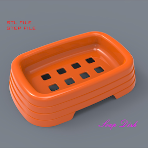3D Printer Soap Dish STL File: Modern Bath Decor (Digital Download, STEP File Included
