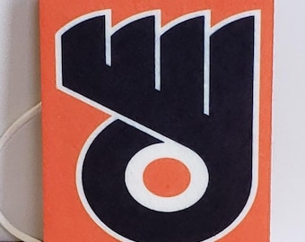 Orange and Black Air Freshener | Flyers Fan Gift | Pine, Lavender, or Eucalyptus Scent