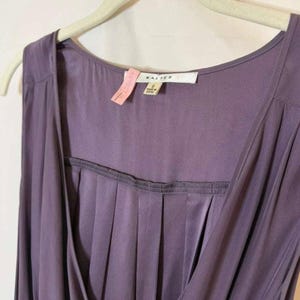 Vintage Y2K Walter Anthropologie 100% sidenblus lila storlek 6 bild 4