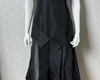 Sällsynt vintage Legatte 90-tals Whimsygoth maxiklänning i mesh i storlek 3, M-L