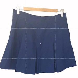 Vintage Le Coq Sportif Navy Blue Pleated Tennis Skirt Tenniscore Y14 or Women's XS/S