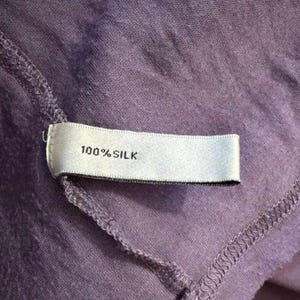 Vintage Y2K Walter Anthropologie 100% sidenblus lila storlek 6 bild 6