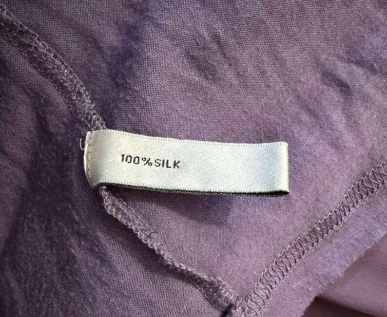 Vintage Y2K Walter Anthropologie 100% sidenblus lila storlek 6 bild 6
