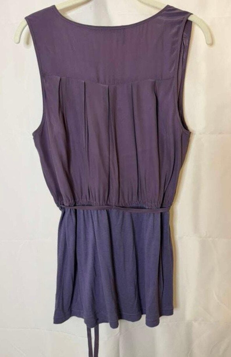 Vintage Y2K Walter Anthropologie 100% sidenblus lila storlek 6 bild 2