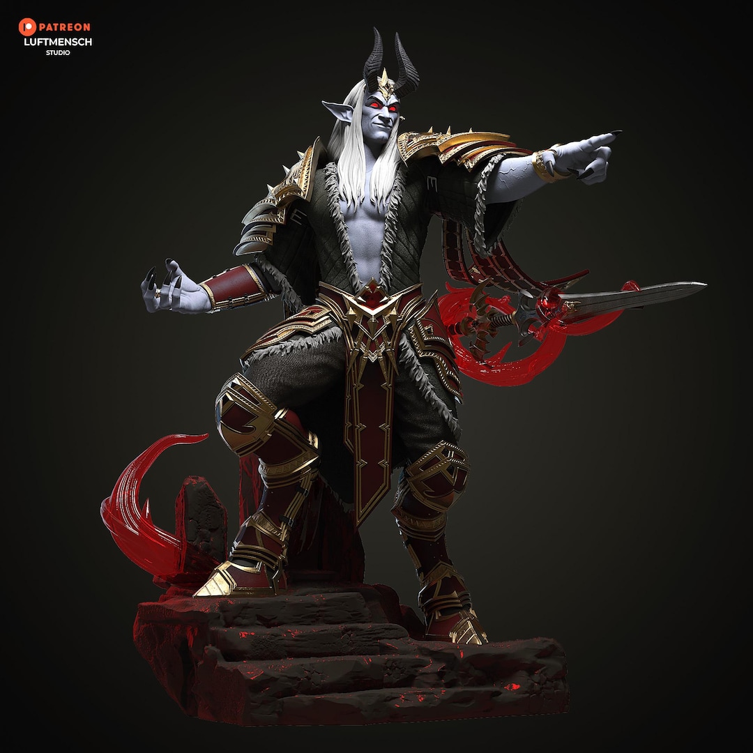 Denathrius Sire Denathrius World of Warcraft 3D Printed 1/10 Unpainted Statue ...
