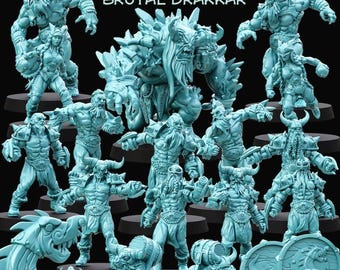 Figurines Norse Fantasy Team : figurines Wargaming en résine imprimées en 3D