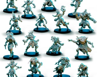 Équipe des rois des tombes Akhenatom Kings pour Fantasy Football, résine imprimée en 3D 12 carats non peinte