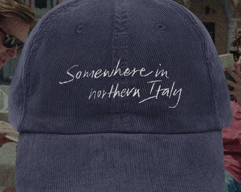 Call Me By Your Name Corduroy Cap: Embroidered Luca Guadagnino Lover Hat