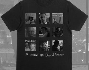 David Fincher Vintage Style Graphic T-shirt | Retro Teeshirt for Movie Lovers | Seven, Zodiac, Gone Girl | Cult Film Lover Gift