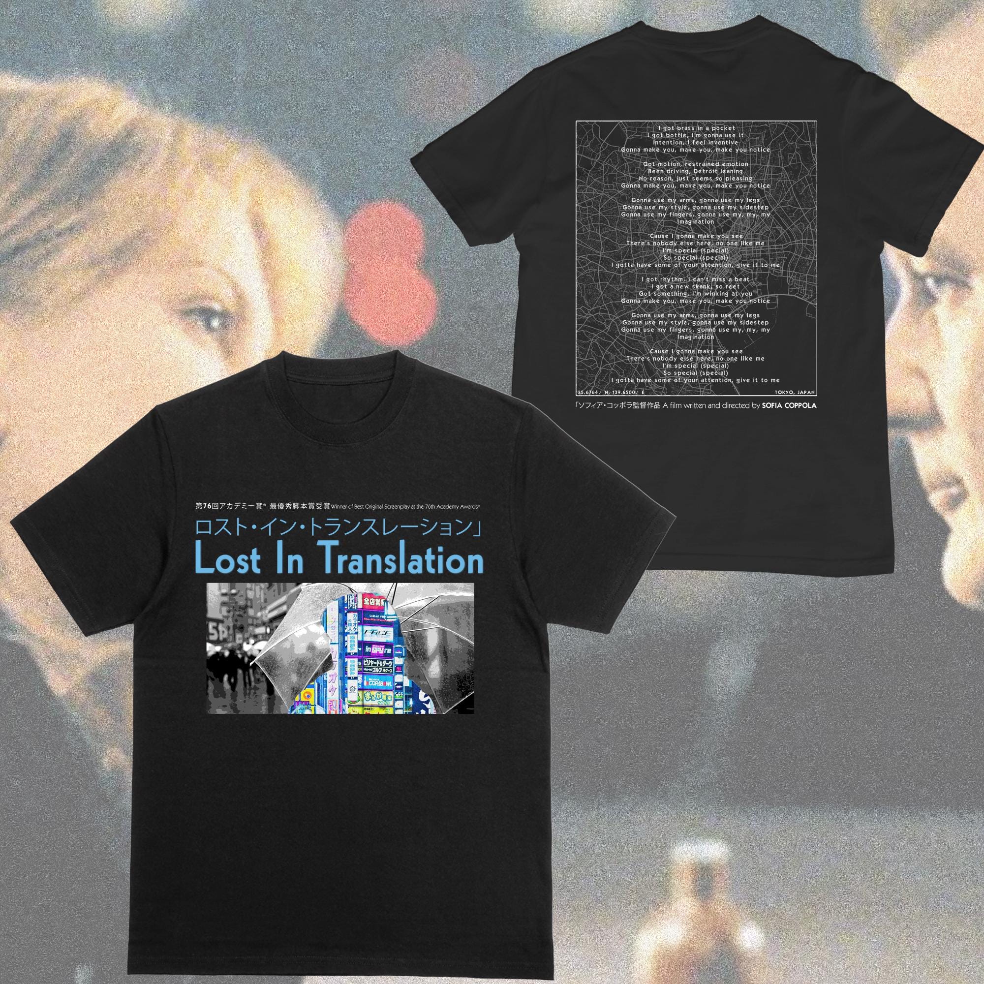 ロストイントランスレーション Lost In Translation Tee L Lost in Translation Vintage Style Graphic T-shirt Front & Back