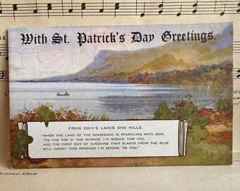 Vintage Irish Scene St Patrick’s Day Postcard, Card,