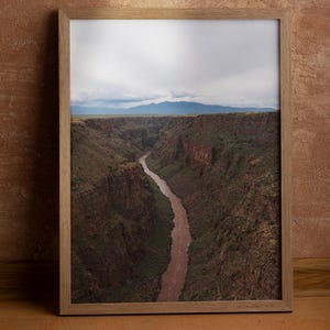 Rio Grande Gorge Print — Taos, New Mexico Landscape, Southwestern Desert Wall Art, Cinematic Photography