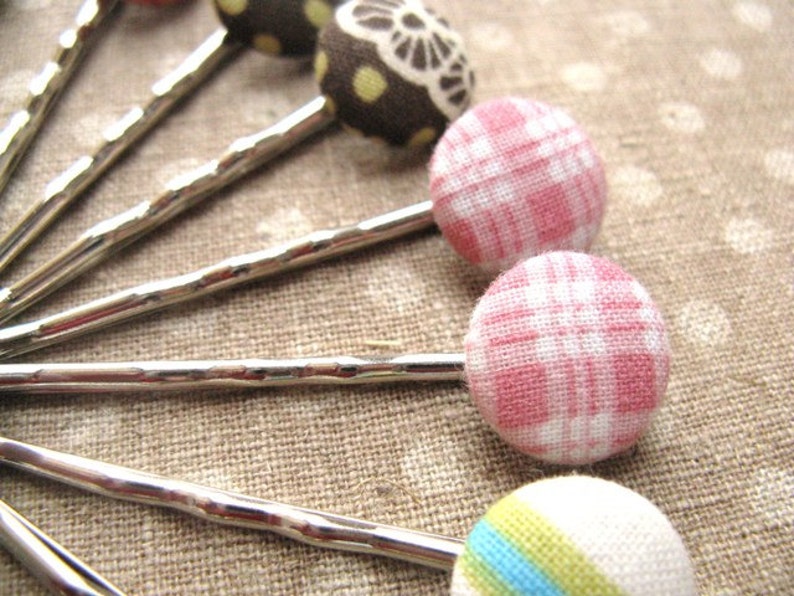 10 X Silver Tone Bobby Pins Hair Clips With Glue Pad 5 X 0.8 Etsy