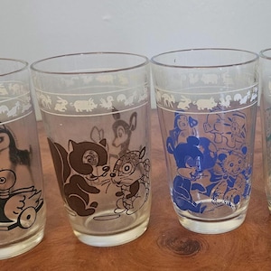 MCM 1950s Kraft Swanky Swigs Animal Juice Glasses