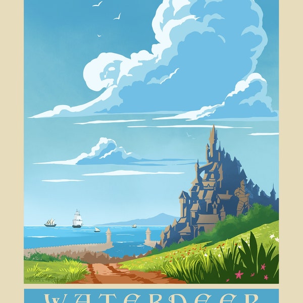 Waterdeep Travel Poster