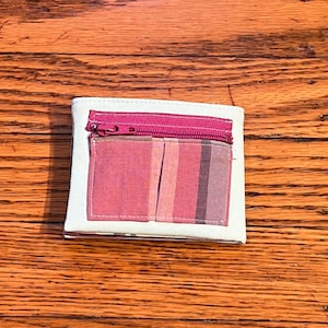 Upcycled Billfold Wallet with Zippered Coin Pocket - Eco-Friendly, Handmade, Sustainable Fashion Accessory - Unique, Stylish