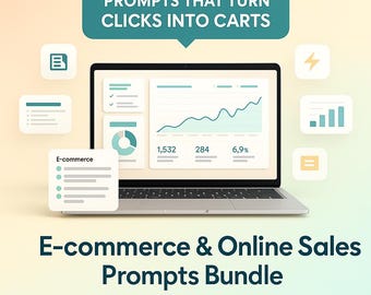 Paquete de sugerencias para comercio electrónico: más de 250 plantillas de marketing, correo electrónico y ventas con IA para empresas.