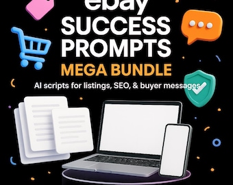 Paquete definitivo de mensajes para eBay / Títulos SEO, plantillas de anuncios, mensajes para compradores, guiones de negociación y resolución de disputas / Kit de herramientas digitales para vendedores