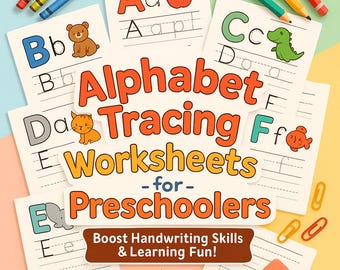 Engaging Alphabet Tracing Worksheets for Preschoolers - Boost Handwriting Skills & Learning Fun!