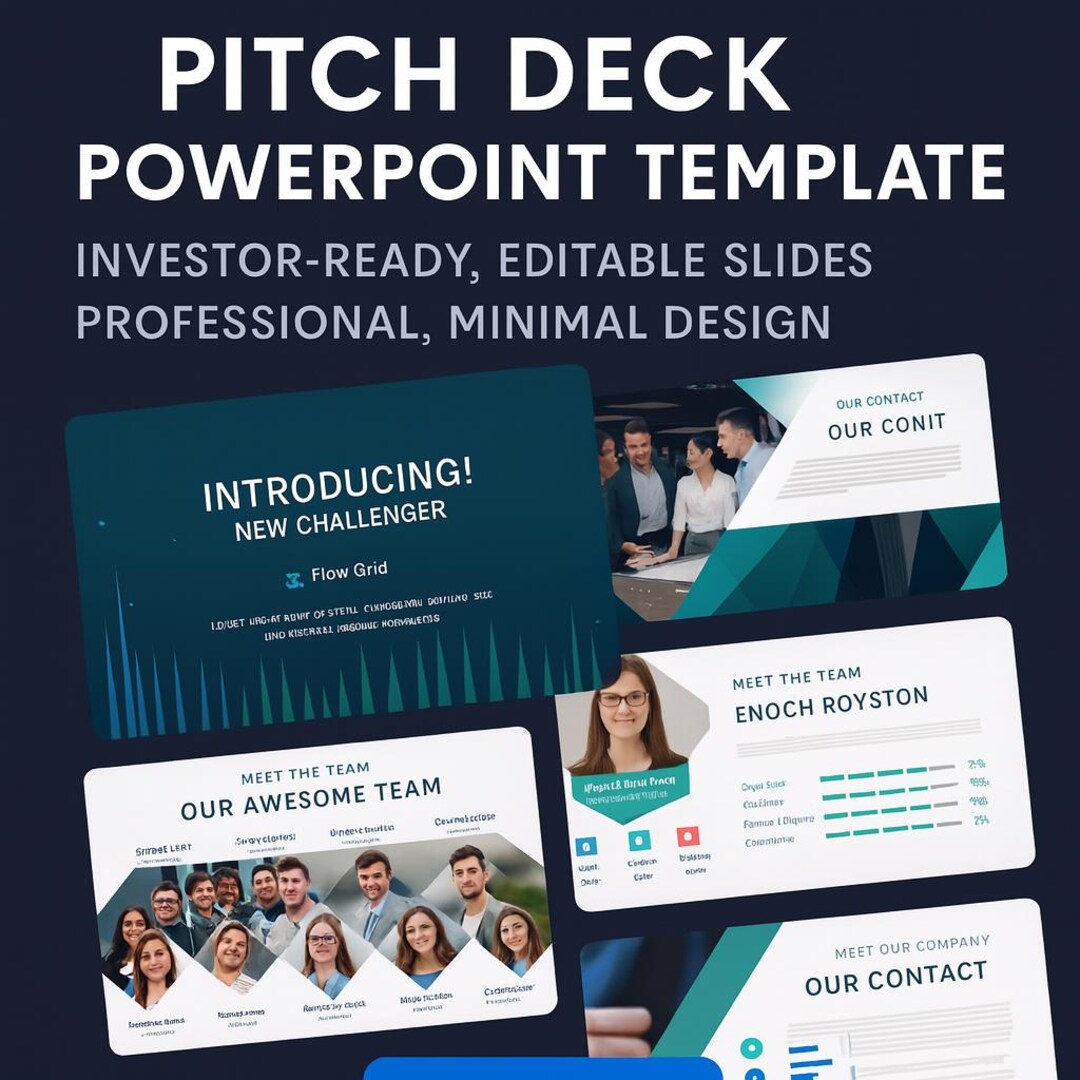Modern Business Pitch Deck Powerpoint Template | Investor-ready ...